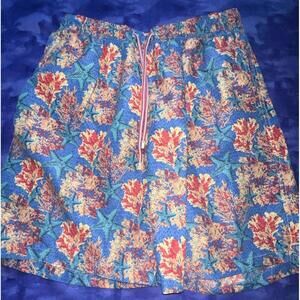 Peter Millar Seaside Collection Coral Reef Starfish Men's Swim‎ Trunks  Large